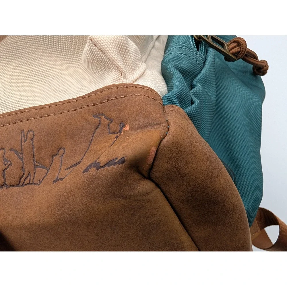 Lord of the Rings Boxlunch Backpack Leaf of Lorien Fellowship Canvas Brown READ!